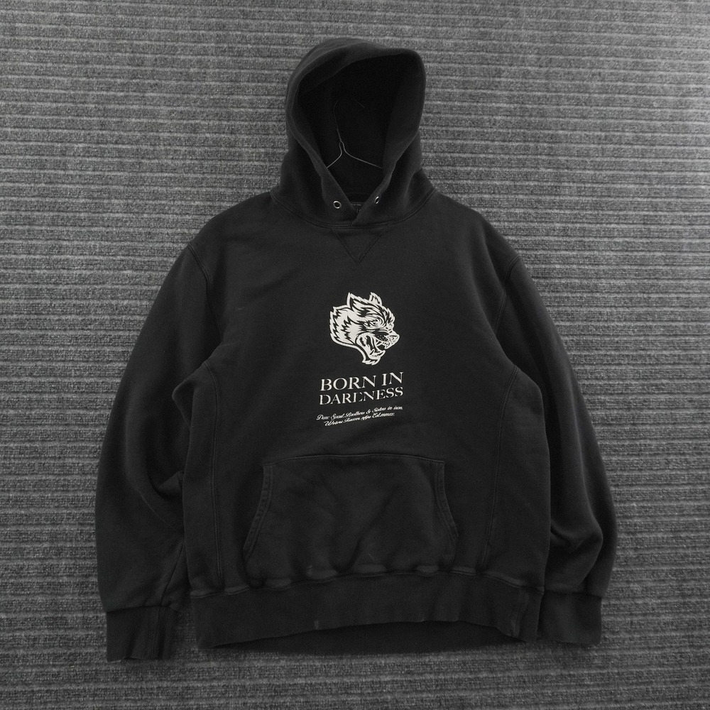 Darc Sport Batman Hoodie Mens L Black Born In Darkness Wolves Graphic